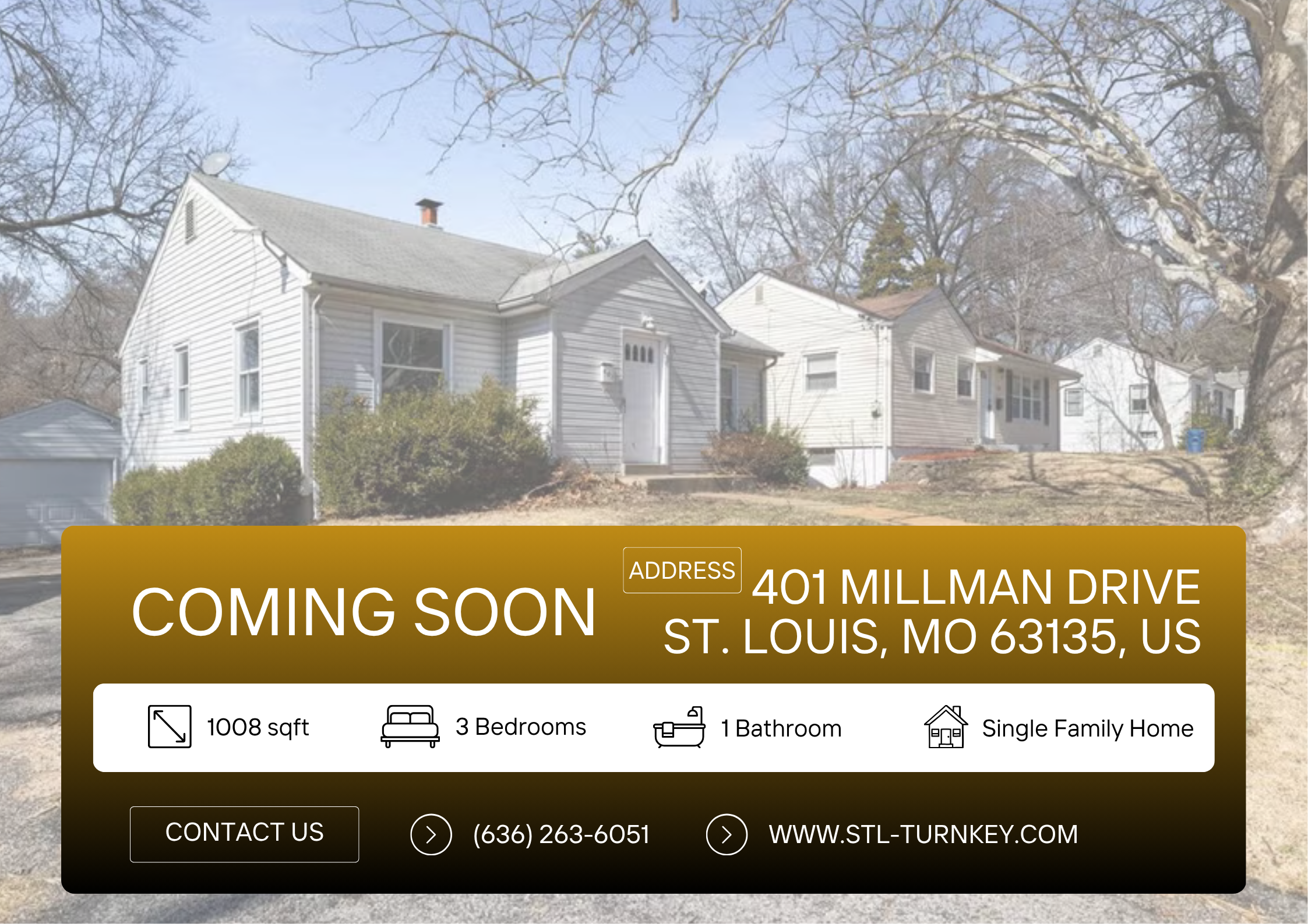 COMING SOON: 401 Millman Drive, St. Louis, MO 63135